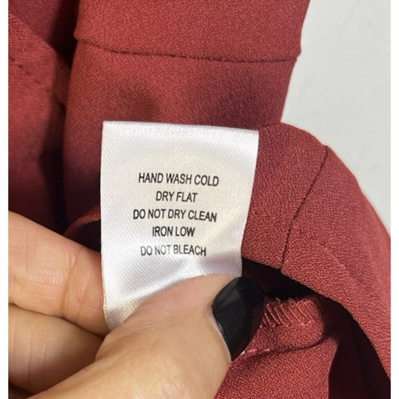 Forever 21 Short Romper Jumpsuit Size Small Front Zipper Skort Rust Red New - Picture 11 of 11